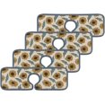 thumbnail image 3 of 3Pcs SKYSONIC Faucet Absorbent MatPattern with Sunflowers Leaves Washable Counter Drying Pads Behind Faucet, 3 of 7