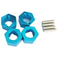 thumbnail image 1 of Vogacara 4 Uds 1/18 rueda de montaje hexagonal RC pieza de actualización adaptador fuerte de aleación de aluminio para Wltoys A959 A979 A969 Kits de construcción modelo Azul, 1 of 6