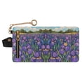 thumbnail image 2 of Qxltty Iris Bush Ladies Wallet Rfid Slim Thin Compact Credit Card Women Wallet Zipper Coin Pocket and ID Window for Female Gifts, 2 of 8