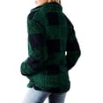 thumbnail image 3 of Haute Edition Women's 1/4 Zip Buffalo Plaid Sherpa Sweatshirt, 3 of 3
