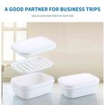 thumbnail image 3 of Kugisaki Soap Dish Double Layer Draining Soap & Sponge Holder with Lid & Water Tray for Bathroom Shower, Kitchen Sink Dish, 3 of 8