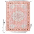 thumbnail image 2 of Pink Boho Waterproof Fabric Shower Curtain,Vintage Abstract Tribal Decorative Oriental Waterproof Fabric Shower Curtain for Bathroom Curtains Bathtubs Shower Curtains with 12 Hooks Stall 48x72in, 2 of 8