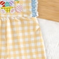 thumbnail image 5 of Gubotare Girls Summer Rompers Girls Jumpsuit Sleeveless Strap Loose Casual Toddler Girl Romper with Pocket 3T 4T (Yellow,3-4 Years), 5 of 7