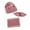 Pink, variant on Kids Winter Knitted Hats+Scarf Set Warm Fleece Lining Cap for 5-14 Year Old Boys Girls