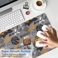 thumbnail image 4 of Long Mouse Pads for Desk,Gray Background Basketball Elements Desk Mats on Top Of Desks, Desk Mouse Pad Extra Large with 3mm Non-Slip Base and Stitched Edge for Gaming,Work,Home 31.5"x11.8", 4 of 5