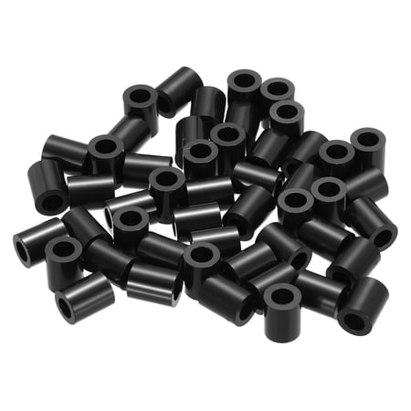 Uxcell 120Pcs M8 ABS Spacers 3/16 ID x 1/4 OD x 0.35 l Plastic Round Spacer Washers Black Standoff Nut Unthreaded for M4 or 3/16 Inch Screws Bolts Electrical Outlet