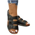 thumbnail image 6 of Viluyesy Womens Flat Sandals, Soft Sole Wide Width Open Toe Summer 2025 New Style Shoes Black, 6 of 7