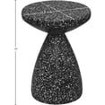 thumbnail image 5 of Meridian Furniture Anika Black Iron Terrazzo Side Table, 5 of 8