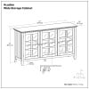 thumbnail image 2 of Acadian 62 inch Wide Solid Wood Wide Storage Cabinet in Black, 2 of 11