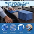 thumbnail image 5 of SupremePlus Premium Huck Towels 15" x 27" Window Commercial Lint-Free Multipurpose 100% Cotton Household Cleaning Cloths & Wipes, Blue, 12 Count, 5 of 9