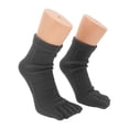 thumbnail image 5 of Unique Bargains 1 Pair Five Toe Socks Soft Thickening Socks for Women Deep Gray, 5 of 6