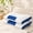Blue white, variant on 2PC Neck Pillows, Curved Contour Shape, Resists Flattening, Soft Skin Friendly Fabric, lining: 55% Bamboo Fiber + 28% Spandex + 17% Polyester(Gray)