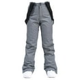 thumbnail image 4 of Womens Snow Bibs Insulated Ski Bibs Overalls for Skiing & Snowboarding Color Grey Size M, 4 of 7