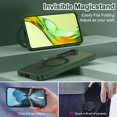 thumbnail image 3 of CASEFIV for Samsung Galaxy S25 Plus Case,with Magnetic Invisible Stand [Military Drop Protection] [Compatible with MagSafe] Shockproof Slim Translucent Anti-Slip,Green, 3 of 8