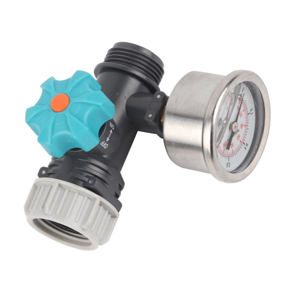 NFTIGB G3/4in Adjustable Water Pressure Regulator Valve with Gauge Greenhouse Garden Irrigation Sprinkler Controller (3.3 inches / 8.5 cm) for Yard