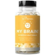 Eu Natural My Brain! Natural Headache Vitamins, Healthy Brain Function, Ease your Mind, Open & Clear Head Relief, Strong Potency Magnesium, Butterbur, Feverfew 60 Vegetarian Soft Capsules