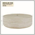 thumbnail image 3 of 39.37" Round Coffee Table for Living Room Fiberglass Circle Coffee Table Modern Drum Center Table for Apartment, No Need Assembly, 3 of 6