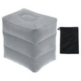 thumbnail image 1 of Unique Bargains Travel Foot Rest Pillow, Inflatable Foot Rest Mat Adjustable 3 Layers Height, Gray, 1 of 6
