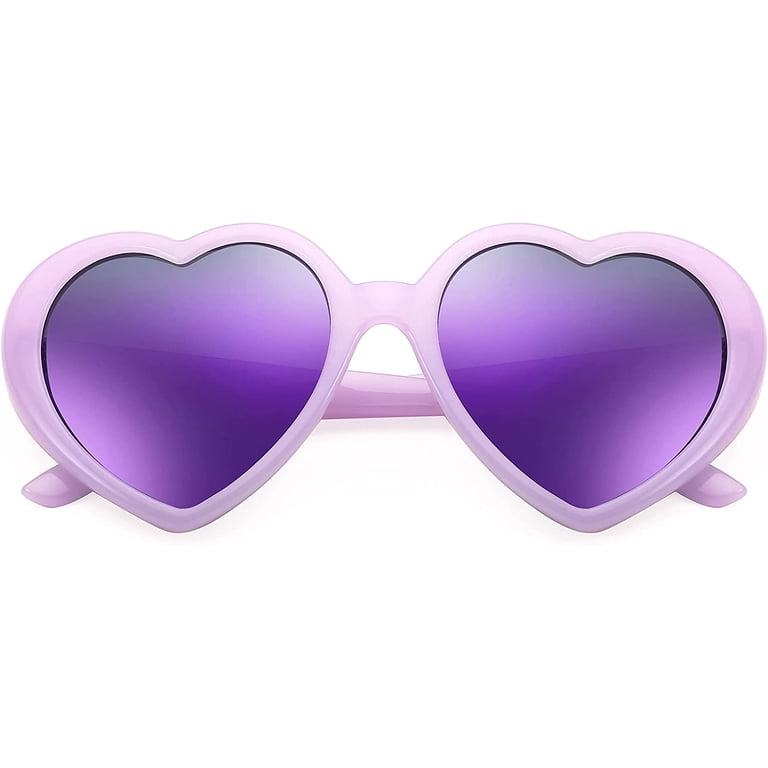 FEISEDY Polarized Heart Shaped Sunglasses Oversized Vintage 