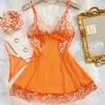 thumbnail image 5 of PMVFHDE Nightgowns For Women Lace Bodysuit With Shapewear Alluring Sheer Nightgown Fashion Solid Color Sleepwear For Home Orange,XXL, 5 of 8