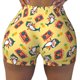 thumbnail image 2 of Balery Pineapples Sharks In Hawaiian Pantalones cortos de entrenamiento estampados para mujer, sin costuras, ajustados, para gimnasio, yoga, correr, deportes, ejercicio activo, fitness.-Small, 2 of 8