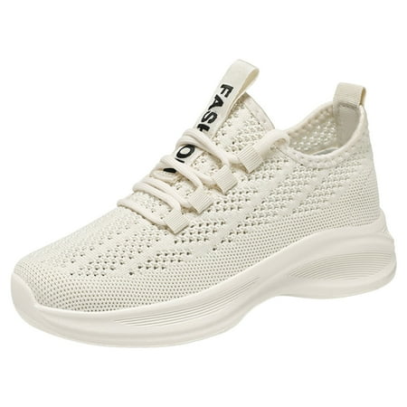 

VMESZQFG Womens Casual Shoes Sneaker for Women Women s Shoes Summer Single Shoes Breathable Mesh Running Shoes Flying Woven Shoes Soft Sole Casual Sports Women Wide Width Shoes Beige