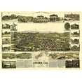 thumbnail image 2 of Lardner 18x14 Black Ornate Wood Framed with Double Matting Museum Art Print Titled - Auburn California - Lardner 1887, 2 of 4