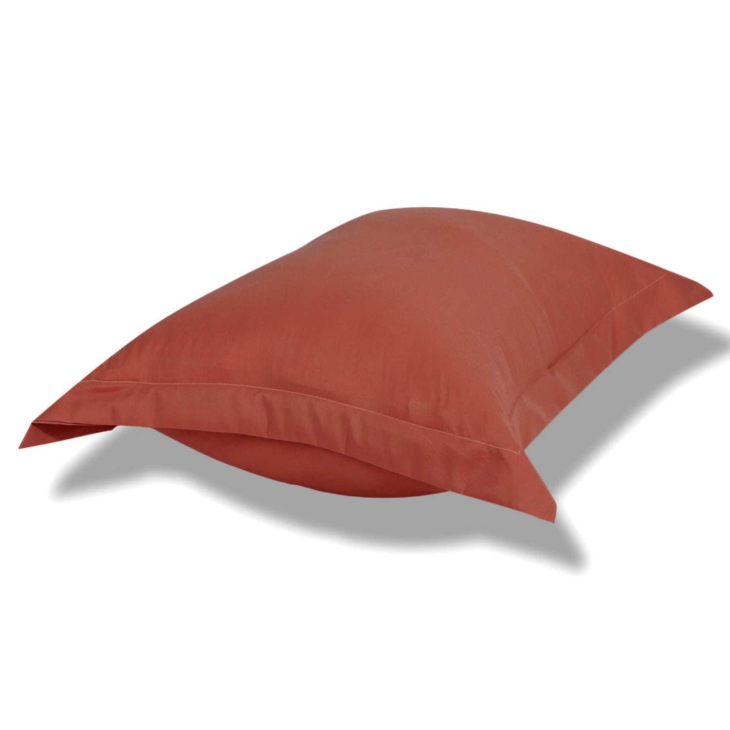 Unique Bargains Pillowcases Soft Microfiber Pillow Shams Set of 2 King Orange Red