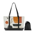 thumbnail image 7 of FORMRS Laptop Tote Bag for Women with 15.6" Computer Compartments Handbag, White Abstract Shapes, 7 of 7