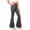 Dark Gray, variant on Ynynloco Women's Casual High Waist Ruffle Flare Pants Casual Scalloped Hem Wide Leg Solid Stretchy Bell Bottom