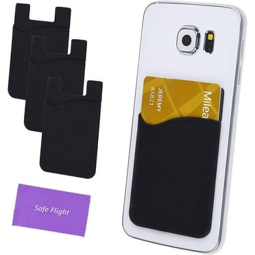 Credit Card/ID Card Holder - Can be attached to almost any Phone - Always carry your Essential Cards with your Phone - Silicone Material will keep its shape, cards will not fall out - 3M sticker