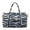 Blue White Stripe Waves, variant on HELLHERO Zippered Travel Duffel Bags for Women, Lightweight Weekender Bag Polyester Fabric Quilted Duffle Bag Blue White Stripe Waves
