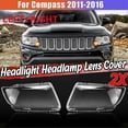 thumbnail image 2 of Left Side for Jeep Compass 2011-2016 Car Headlight Lens Cover, 2 of 5