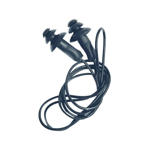 

Hoarboeg Swimming Earplugs Diving Wired Earplugs Comfortable Soft Earplugs Comfortable and Soft Silicone Earplugs for Unisex Children Adults (Black)