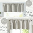thumbnail image 4 of Curtainking Stripe Blackout Kitchen Valance 50x16 inch Double Layer Farmhouse Window Valances for Kitchen 1 Panel Grey on Beige, 4 of 7