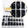 thumbnail image 5 of 1080PCS M2 M3 M4 Tornillos de cable con cabeza hexagonal de acero al carbono con surtido de tuercas (negro),, 5 of 5
