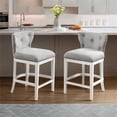 thumbnail image 2 of Alaterre Furniture Miranda Swivel Counter Height Bar Stool - Set of 2 - White, 2 of 10