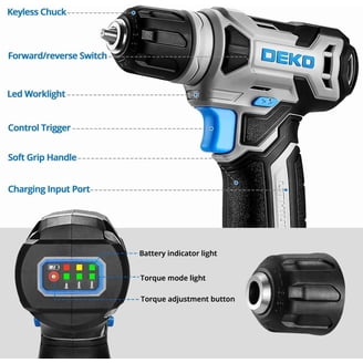 Kawasaki 840051 20-Piece Drill Kit with 19.2-Volt Ni-Cad Cordless