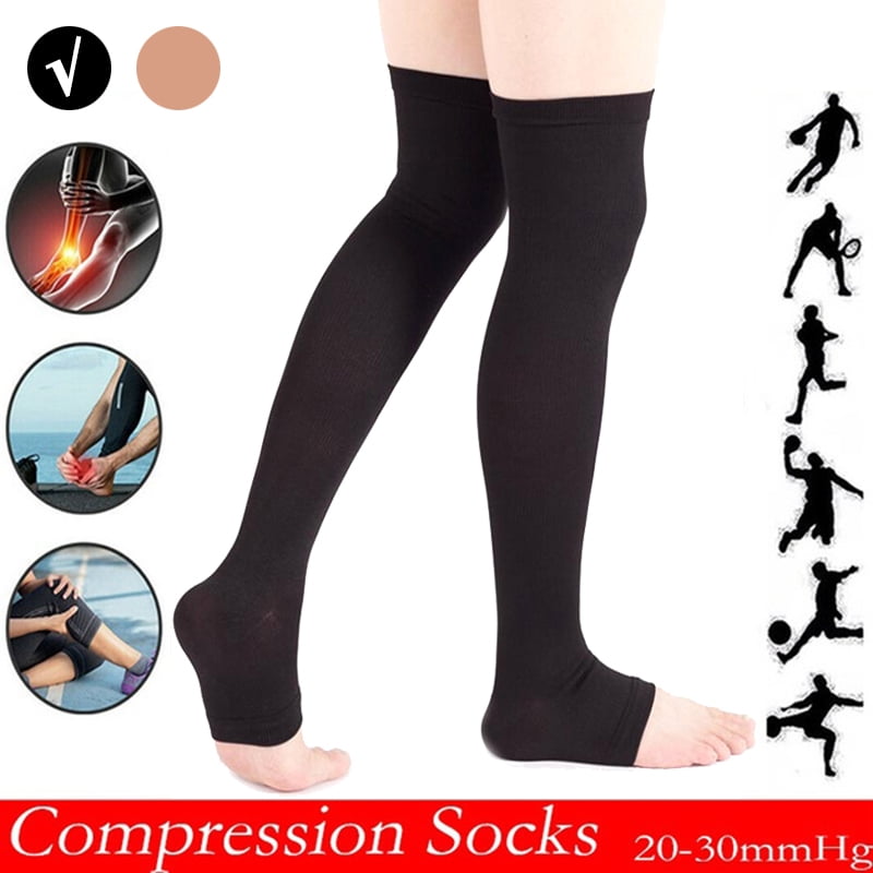 Cooltop Open Toe Sock Compression Socks Knee High Support Stockings