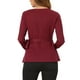 thumbnail image 3 of INSPIRE CHIC Blusas Peplum Envueltos para Mujeres Cuello en V Mangas Largas Casual de Punto S Rojo, 3 of 6