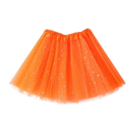 

EHTMSAK Toddler Baby Child Children Kids Tutu Dress for Girl Sequins Summer Skirts Skirt Orange One size