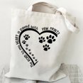 thumbnail image 1 of Sac à Bandoulière Imprimé Patte de Chien Cœur pour Femmes Sac Fourre-Tout en Toile Rétro Mignon Sac de Courses Réutilisable Mode Sac à Main pour Femme 6, 1 of 6