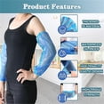 thumbnail image 3 of NOGIS Disposable Plastic Arm Sleeves Cover with Elastic, Blue Waterproof Adult Long Arm Sleeve Oversleeves Protector Household Cleaning Accessories (100 Pack), 3 of 7