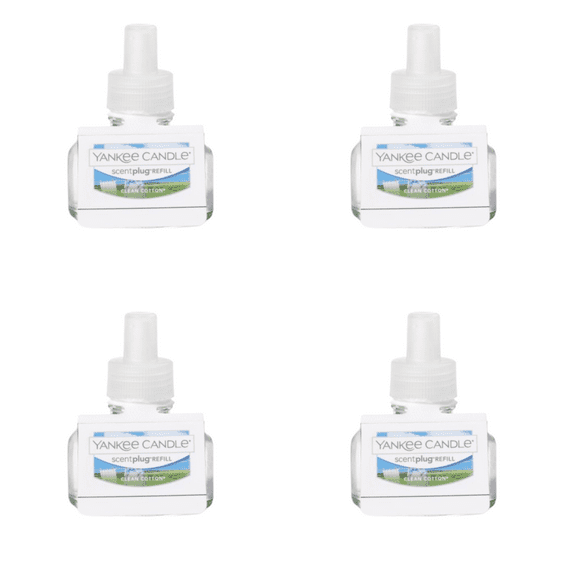 Yankee Candle Scent Plug Refill, Clean Cotton (Pack of 4)