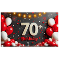 thumbnail image 2 of Glamorous Sparkling 70th Birthday Backdrop Banner Party Decoration Background for Photography Props Birthday Party Celebrations Photo Booth Decor, 2 of 7