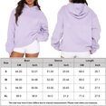 thumbnail image 2 of Sudadera Jersey básico informal con hombros caídos para mujer, jersey de talla grande, atuendo diario sencillo Cgtredaw Púrpura T XL para Mujer, 2 of 5
