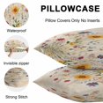thumbnail image 5 of Spring Floral Throw Pillow Covers 20x20 Inch Set of 2, Vintage Pastoral Rustic Botanical Flowers Waterproof Outdoor Pillow Covers, Decorative Cushion Pillowcases for Couch, Sofa, Bed, Garden, Patio, 5 of 9