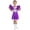 Purple, variant on Miutii Kids 3Pcs Cheerleading Uniform for Girls Sleeveless Cheer Leader Dance Dress Outfit with Stockings 2 Pom Poms Red 5-6