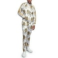 thumbnail image 7 of Men's Gold Accent Tiger Print Track Suits 2 Piece Sweatsuit Set ST556 - White - 5X-Large - Q1B, 7 of 7