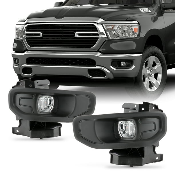 For 20192022 RAM 1500 Halogen Type Chrome Bumper Fog Lights Pair w